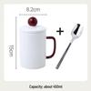 Ceramic Coffee Mug with Lid and Spoon