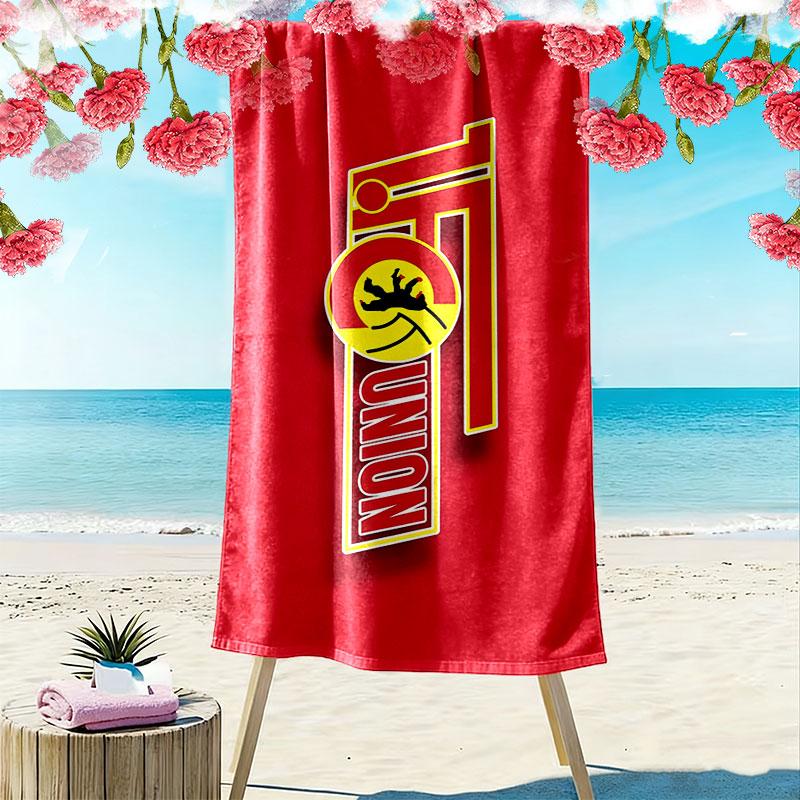 1. FC Union Berlin Print Strandtuch, Großes Weiches Schnelltrocknendes Handtuch für Strand Camping Schwimmen