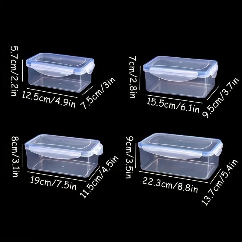 Four Sets of Multi-functional Transparent Food Storage Kits, Multi-size, Tightly Closed Lids To Keep Food Fresh and the Kitchen Clean and Orderly