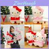 Christmas Hello Kitty Stuffed Plush Toy With Pp Cotton Filling For Kids Bedroom Decor