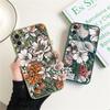Luxury Camellia Flowers Phone Case For iPhone X XS XR 15 14 Plus 13 12 11 Pro Max Mini 7 8 Plus SE Fashion Shockproof Back Cover