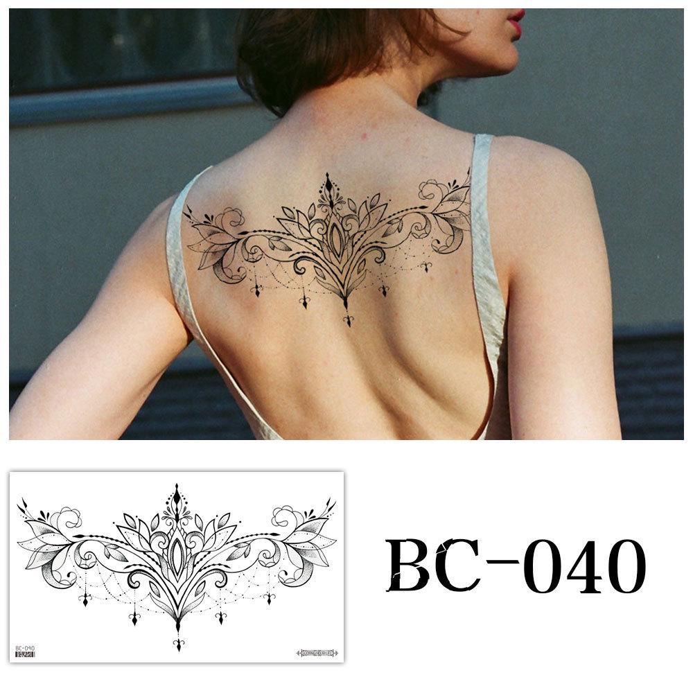 Waterproof Sexy Floral Tattoo Stickers for Chest & Clavicle