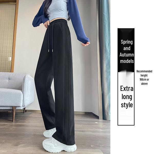 Women's Wide-Leg Velvet Sweatpants - Height-Enhancing Banana Sports Pants for Autumn/Winter 2025