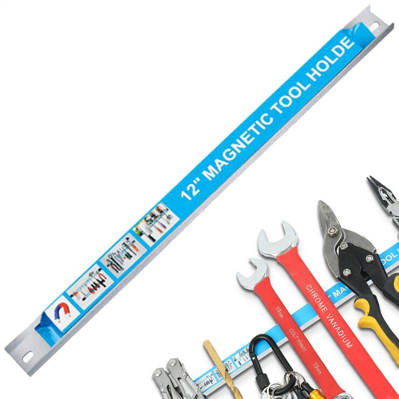 Magnetic Tool Holder Heavy Duty Tool Bar Space Saving Metal Organizer Rack Tool For Workshop Garage Home 8,12,18,20inch