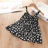 Süßes Neckholder-Kleid für Mädchen Sommer Kinder Ärmellos Gepunktet Floral Prinzessinnenkleid