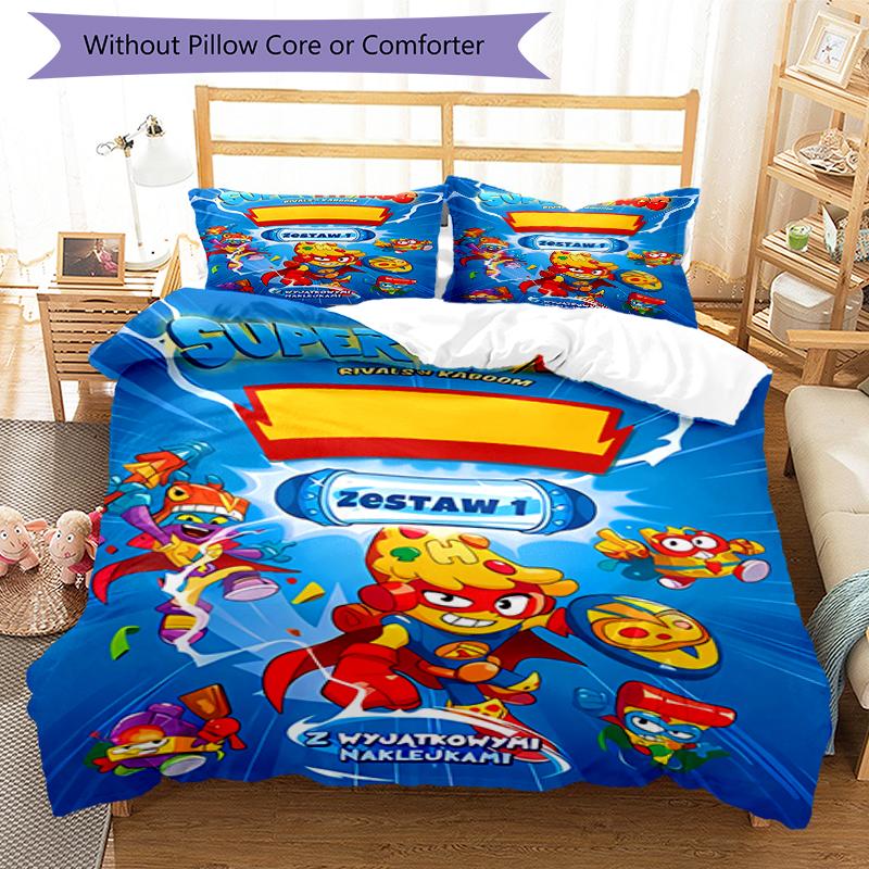 3pcs Superthings2 Pattern Bedding Set Duvet Cover Set Includes Duvet Cover &pillowcases, Perfect All Season Bedroom Decoration & Gift