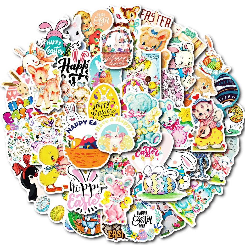 50 Cute Hand-Painted Rabbits Easter Series Diy Easter Gifts Peripherals