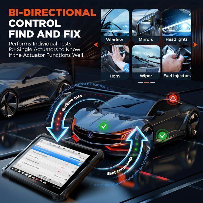 OTOFIX D1 Lite Diagnostic Auto Scanner avec outil d'analyse de contrôle bidirectionnel Tous les diagnostics du système en français