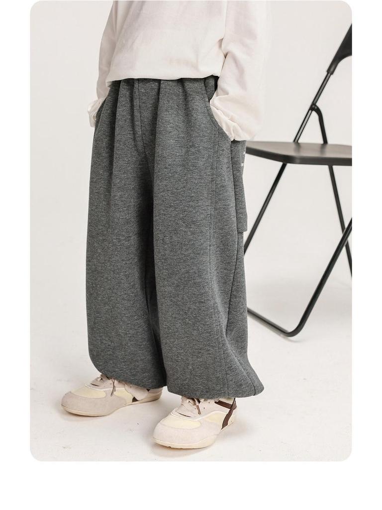 Autumn 2025 Korean Version Loose Knit Sweats: Fairy Tale Memory Big Boy Breathable Long Pants