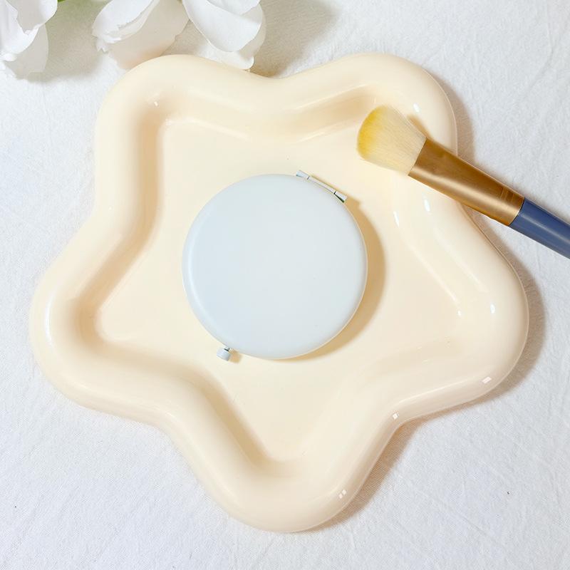 Metal Folding Compact Mirror, Double Sided Portable Small Makeup Mirror for Purse