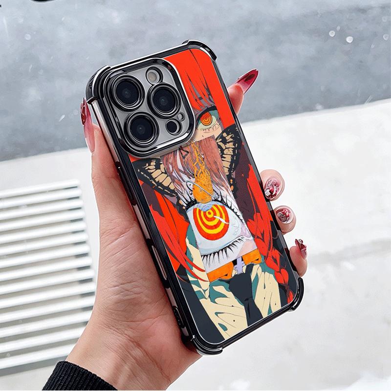 Anime Charakter Makima CSM Vergoldetes Handyhülle Für Xiaomi Poco X5 X6 X7 X8 Pro Max F8 Ultra F7 M8 M7 M5S Redmi 15C 15 14C 13C 13