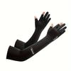 1Pair UV Protection Arm Sleeves 2-Finger Extended Arm Covers for Cycling Running Fishing Climbing Breathable Anti-Slip Arm Cover