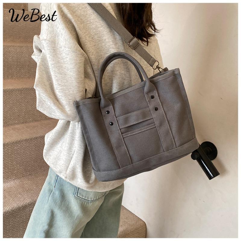

Canvas Women s Large Capacity Versatile Casual Crossbody Bag коричневий