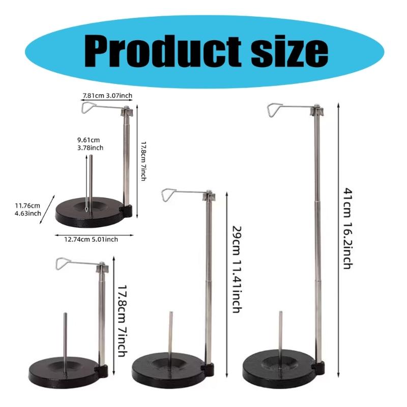 Single Thread Holder Stand, Adjustable Cone Thread Stand Holder for Sewing Machine, Adjustable Metal Spool Holder