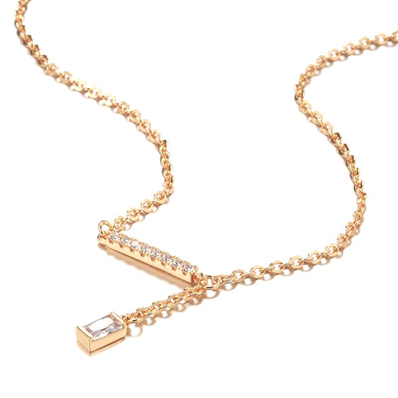 Náhrdelník s přívěskem Kinel Rose Gold pro ženy Jedinečný denní náhrdelník se zirkonem