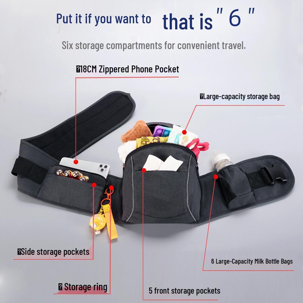 Premium Cross-Border Baby Carrier Waist Stool for Newborns - Horizontal & Front-Facing, Multifunctional Design
