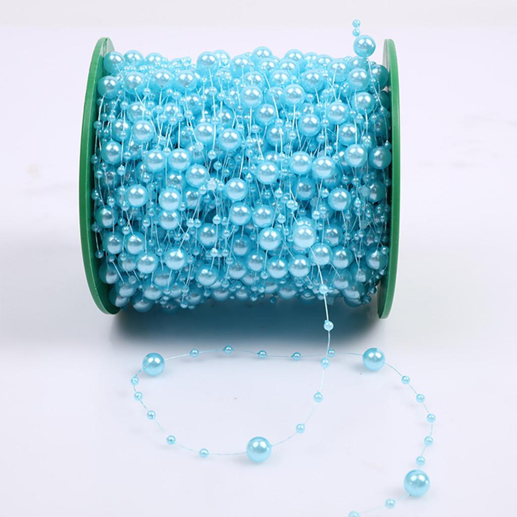 60CM Fishing Line Artificial Pearls Beads Chain Garland Flowers Wedding Christmas Party Decoration DIY Jewelry Accessory