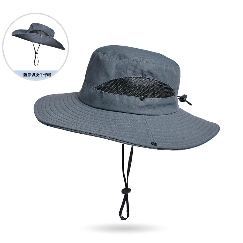 New Spring and Summer Big Eaves Sun Hat Outdoor Climbing Bucket Hat Breathable Versatile British Sun Hat Children
