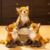 25cm Simulation New Sitting Fox Plush Toy Stuffed Plush Toy Figurine Cartoon Anime Cute Children's Birthday Gift Fun Doll