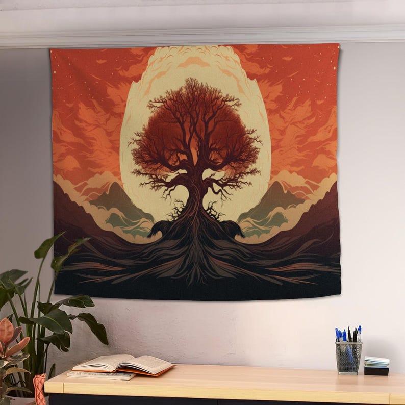 Tree of Life tapestry 75x100 чёрный