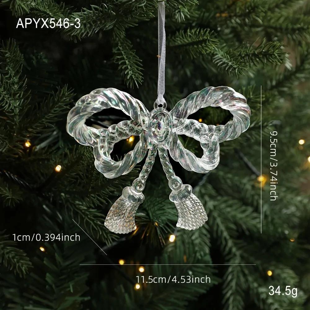 New Transparent Christmas Tree Hanging Ornaments Acrylic Christmas Ornaments Xmas Tree Decorations Xmas Party