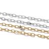 1m Edelstahl Kettenglied Kette Goldene Farbe O-Verschluss Kette für Schmuckherstellung DIY Gliederkette Armband Zubehör