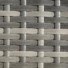 Rattan Side Table, Outdoor Coffee Table with Plastic Board Under the Full Woven Table Top for Patio, Garden, Balcony, Mixed Grey