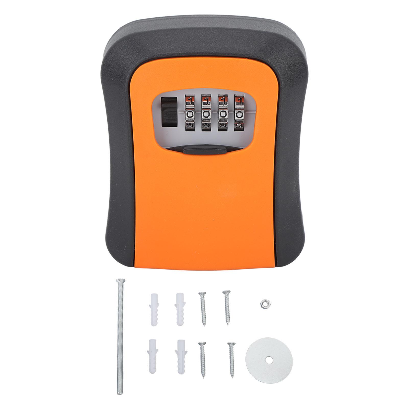 

Ящик для ключей настенный кодовый замок для ключей снаружи дома емкостью 5 ключей сейф для ключей оранжевый