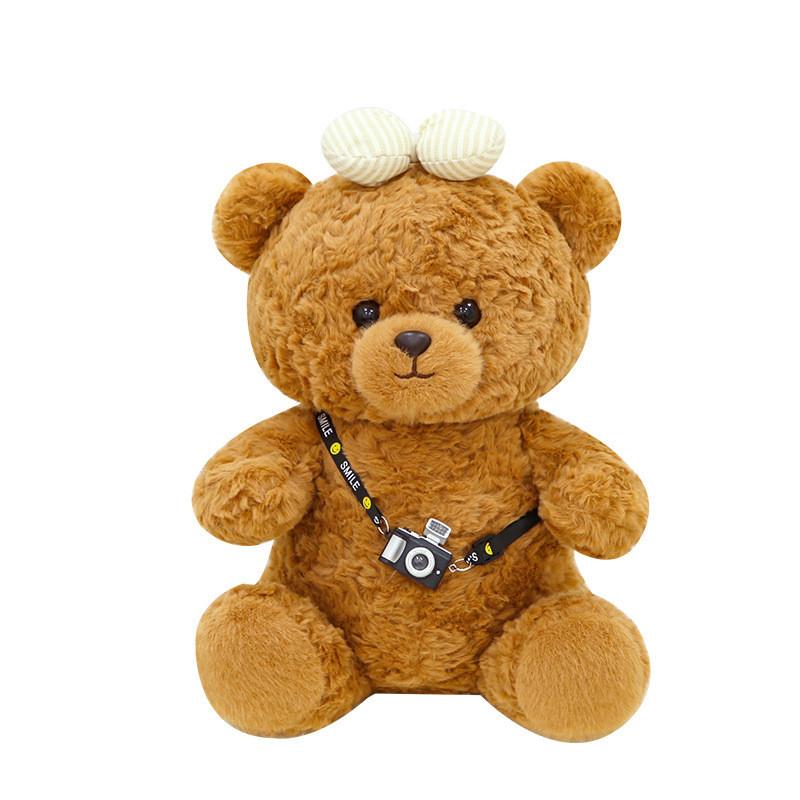 Cute Bear Dudu Dress Up Stuffed Toy Camera Bow Girl Children Birthday Gifts