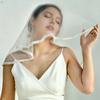 Adjustable Bride Veils With Delicate Pearls Trim Breathable Design For Comfort Wedding Accessory