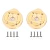1 Pair RC Front Rear Brass Balance Weight Portal Drive Housing Cap Fit for Axial Capra1.9