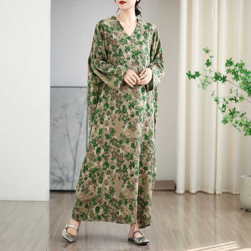 

Цветная длинная юбка в стиле «отпуск» с V-образным вырезом в стиле ретро One Size