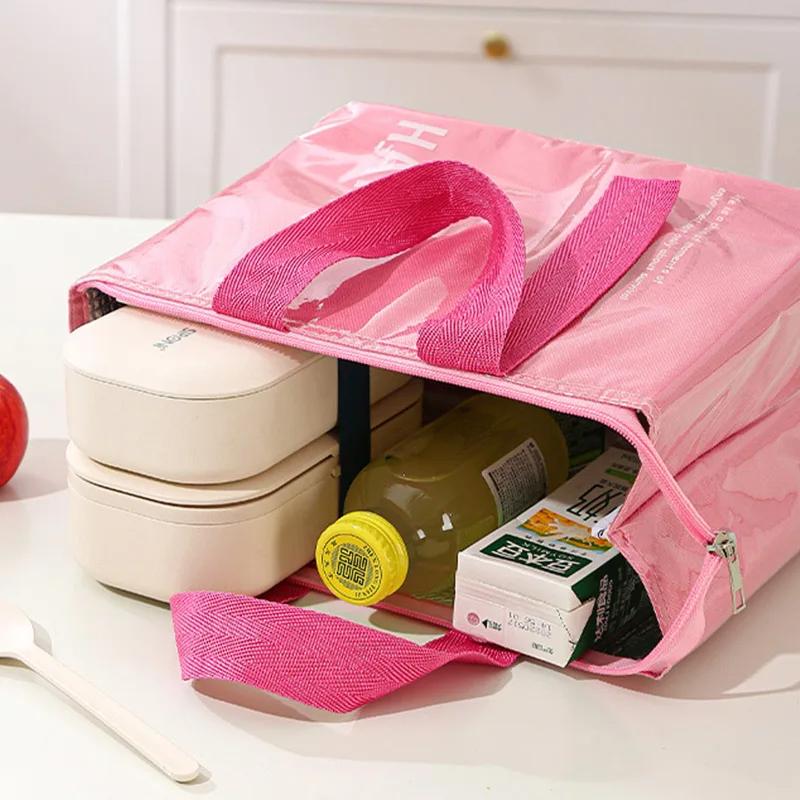 Insulated Lunch Bag hickened Aluminum Foil Camping Picnic Ice Pack Children School Bento Bag Picnic Food Storage Tote Bag