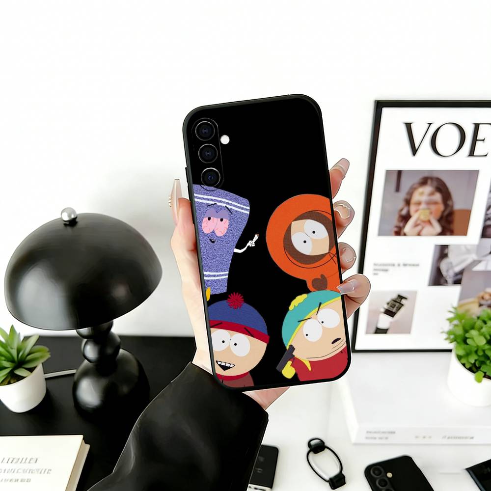 Animierter Humor S-South Park Handyhülle Schwarzes Silikon Weich Für Samsung Galaxy A73,A72,A71,A70,A53,A52,A51
