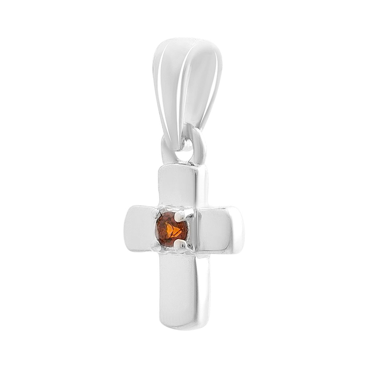 

Срібний хрестик з гранатом 0.04ct (2151685)