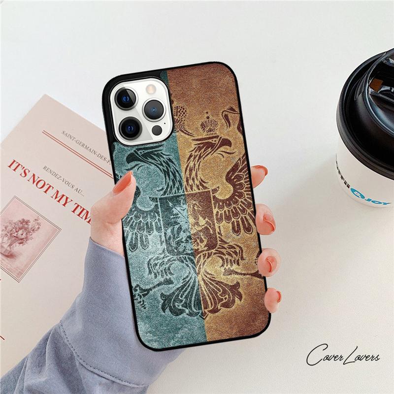Russia Flag Coat Of Arms Phone Case For iPhone 17 Air 14 15 16 13 12 Cover For Apple iPhone 17 Air 11 Pro Max Plus Coque