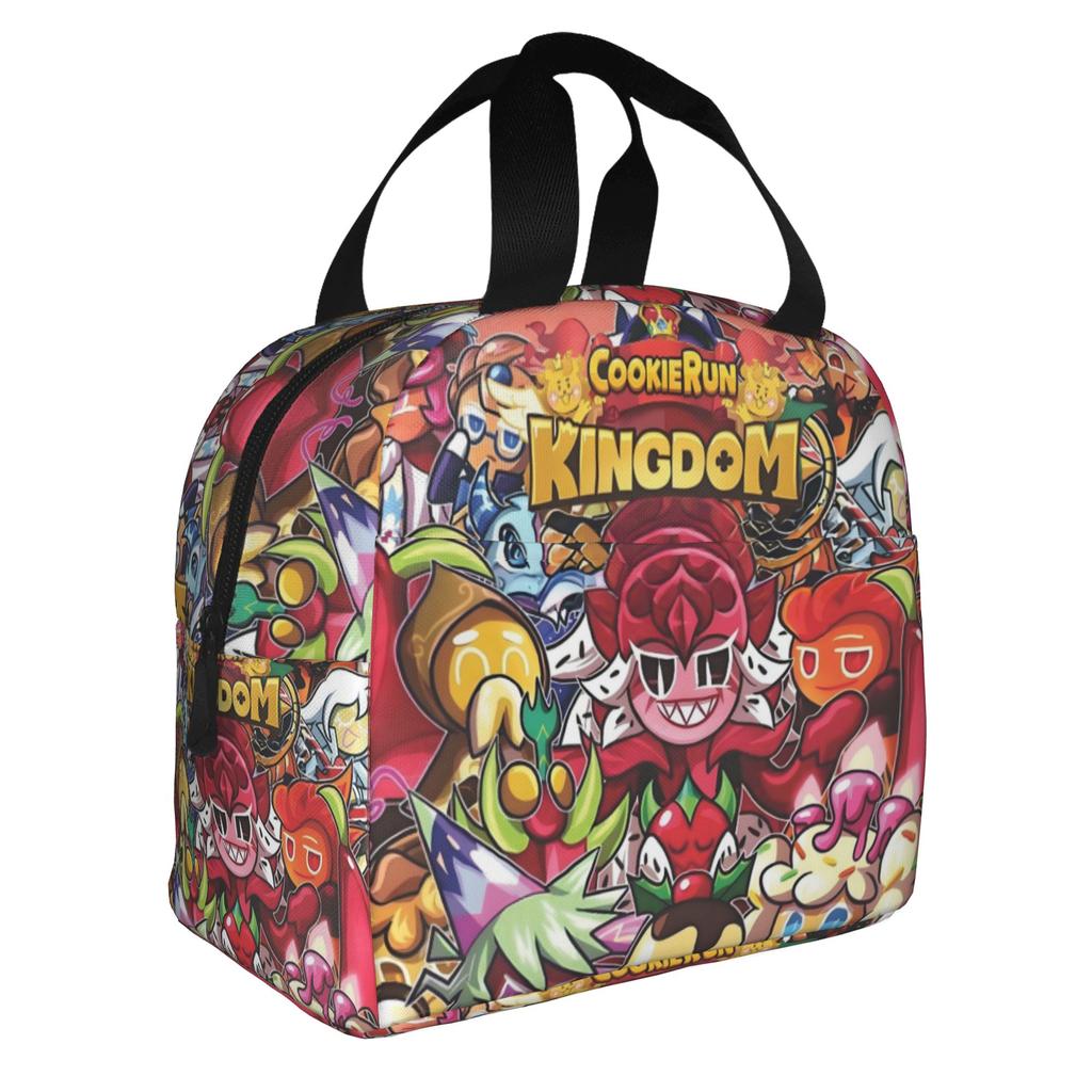 Cartoon Cookie Run Kingdom Game  Insulated Lunch Bags for School Office Anime  Waterproof Cooler Thermal Lunch Box Women Men