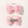 4Pcs/set Double Layered Bows Hair Clip Set for Baby Girls Cute Candy Colored Bangs Hair Pin Cotton Children's Hair Accessories