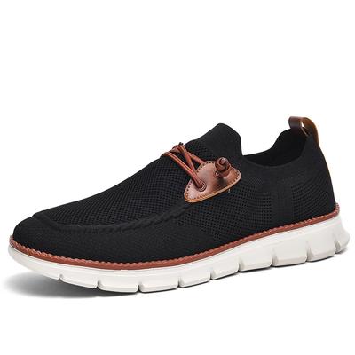 Chaussures en maille pour hommes Grande taille 49 50 51 52 53 Mocassins à enfiler avec tige en tricot Chaussures d'été décontractées légères et respirantes