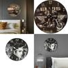 Minimally Retro Elvis Presley Patterned Wall Clock For Living Room Decor