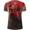 Men's Fashion Short Sleeve Round Neck Halloween Printed Casual Shirt Top