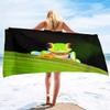 Frosch Strandtuch Schnelltrocknendes Handtuch Niedliches Strandtuch Mikrofaser Strandtücher für Pool Reisen Schwimmen Camping Rucksacktourismus