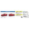 Aoshima Bunka Kyozai 1/32 Scale Rakupla Snap Kit No.08-PR Toyota 86 Pure Red Pre-Colored Plastic Model Kit (Automobile)