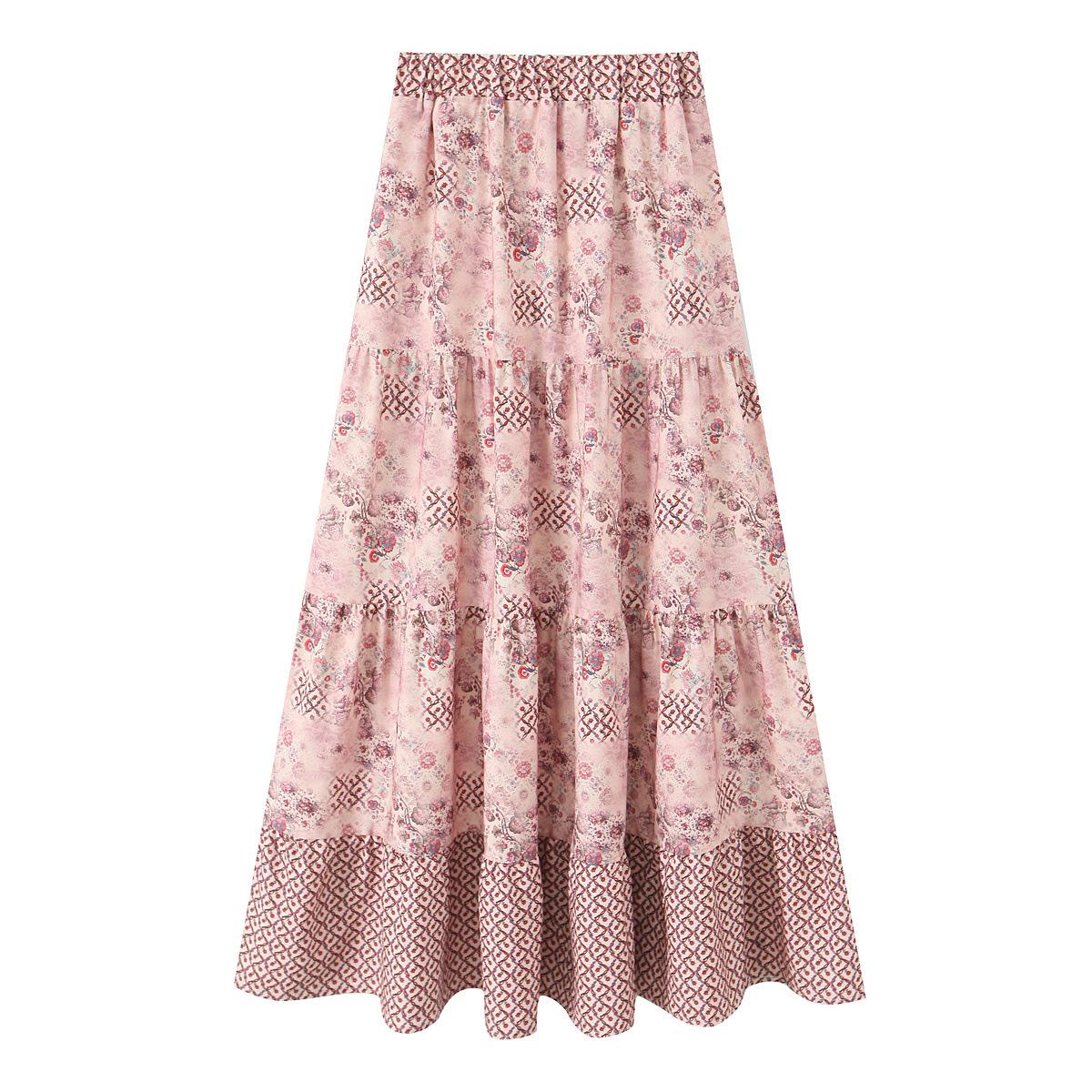 TAOP&ZA Women s Six-Color Printed Long Skirt - Spring 2026 Fashion Arrival Large