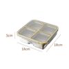 4 Grid Square Sealed Snack Box 304 Stainless Steel Thermal Lunch Box  School Office