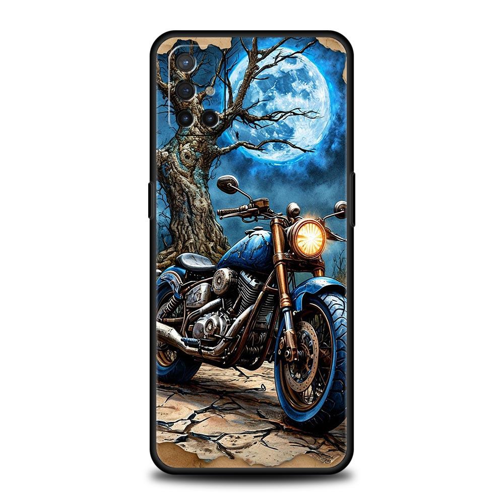 Phone Case For Oneplus 13R 13 12 10T 11 R10 Nord N100 N200 N10 9 9R CE 2 3 Z Pro Lite Soft TPU Colors Vintage Motorcycle Painted