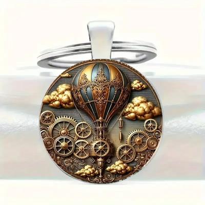 Stijlvolle Steampunk sleutelhanger van hete glaslegering