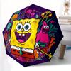 1pc SpongeBob Self-Folding Umbrella, 8-Bone Compact Travel Umbrella, Durable Plastic And Iron Frame106