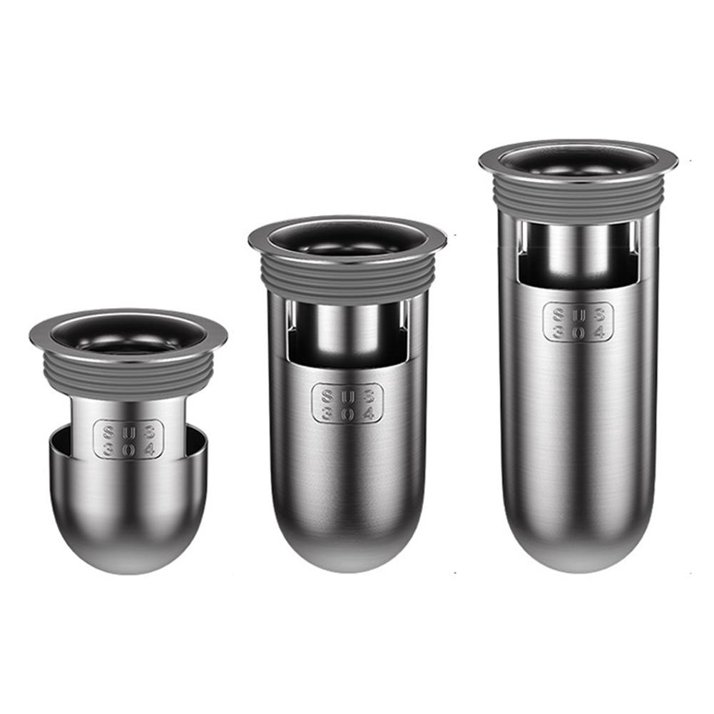 1pc Shower Floor Drain Core Backflow Preventer Sewer 304 Stainless Steel Floor Drain Bathroom Drainage Pipe Odor-proof Drain