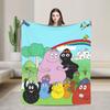 Kawaii Barbapapa Cartoon Throw Blanket for Couch Fuzzy Soft Plush Blanket 50x60 Inches Multiple Sizes Bedspreads for All Seasons